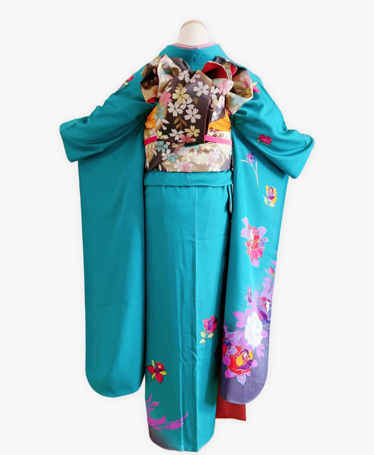 Blue Butterfly Floral Furisode - Image 2