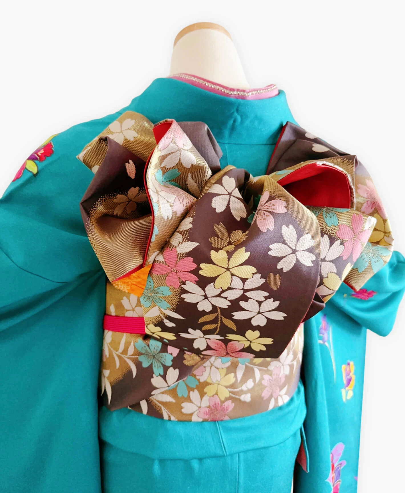 Blue Butterfly Floral Furisode - Image 4