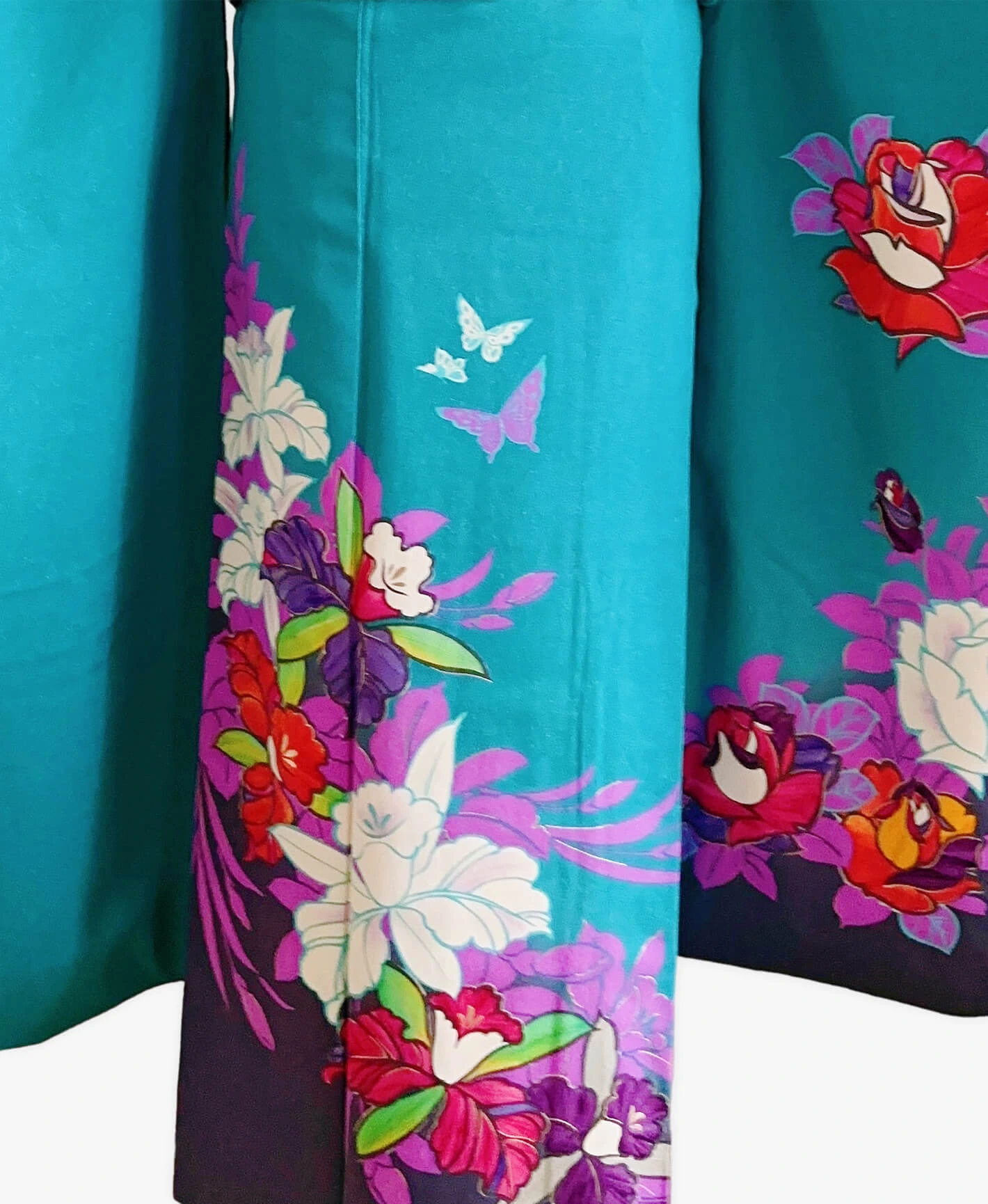 Blue Butterfly Floral Furisode - Image 5