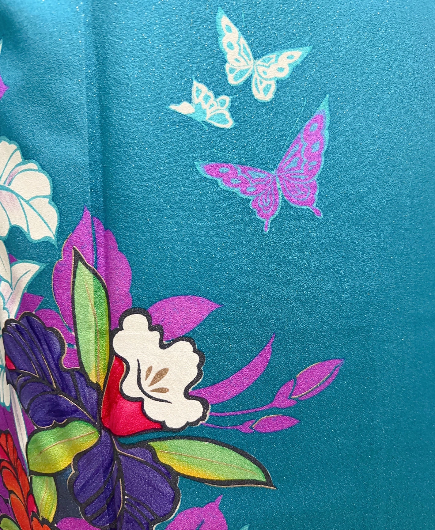 Blue Butterfly Floral Furisode - Image 8