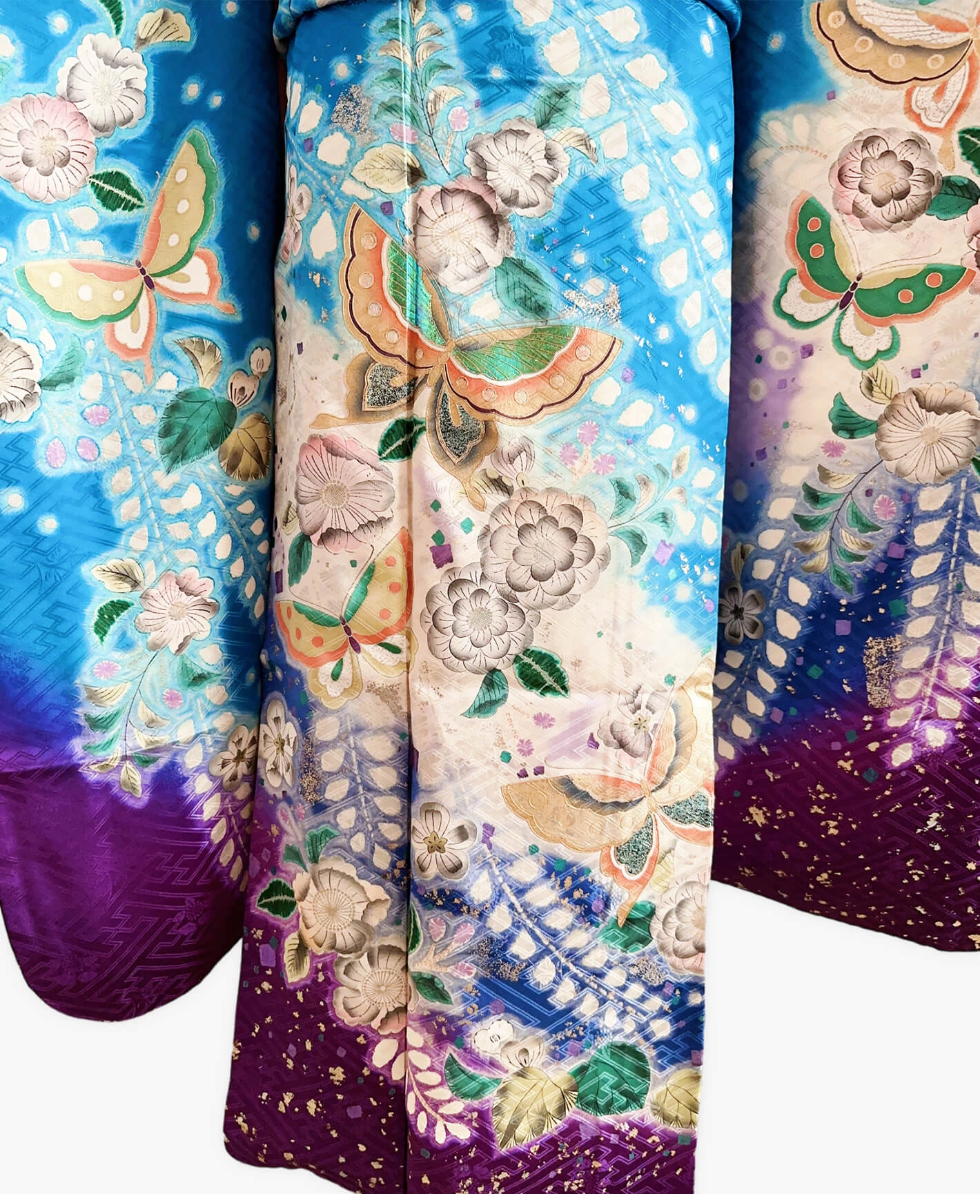 Blue Butterfly Flower Furisode - Image 5