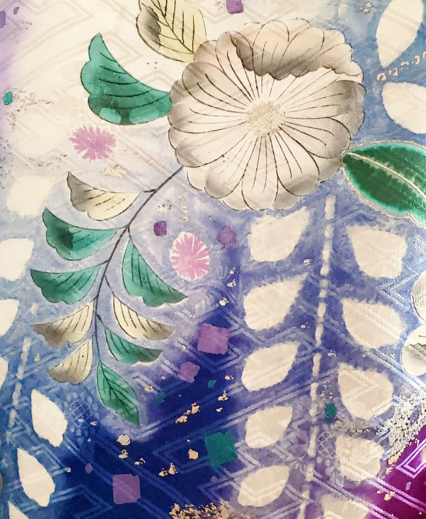 Blue Butterfly Flower Furisode - Image 7