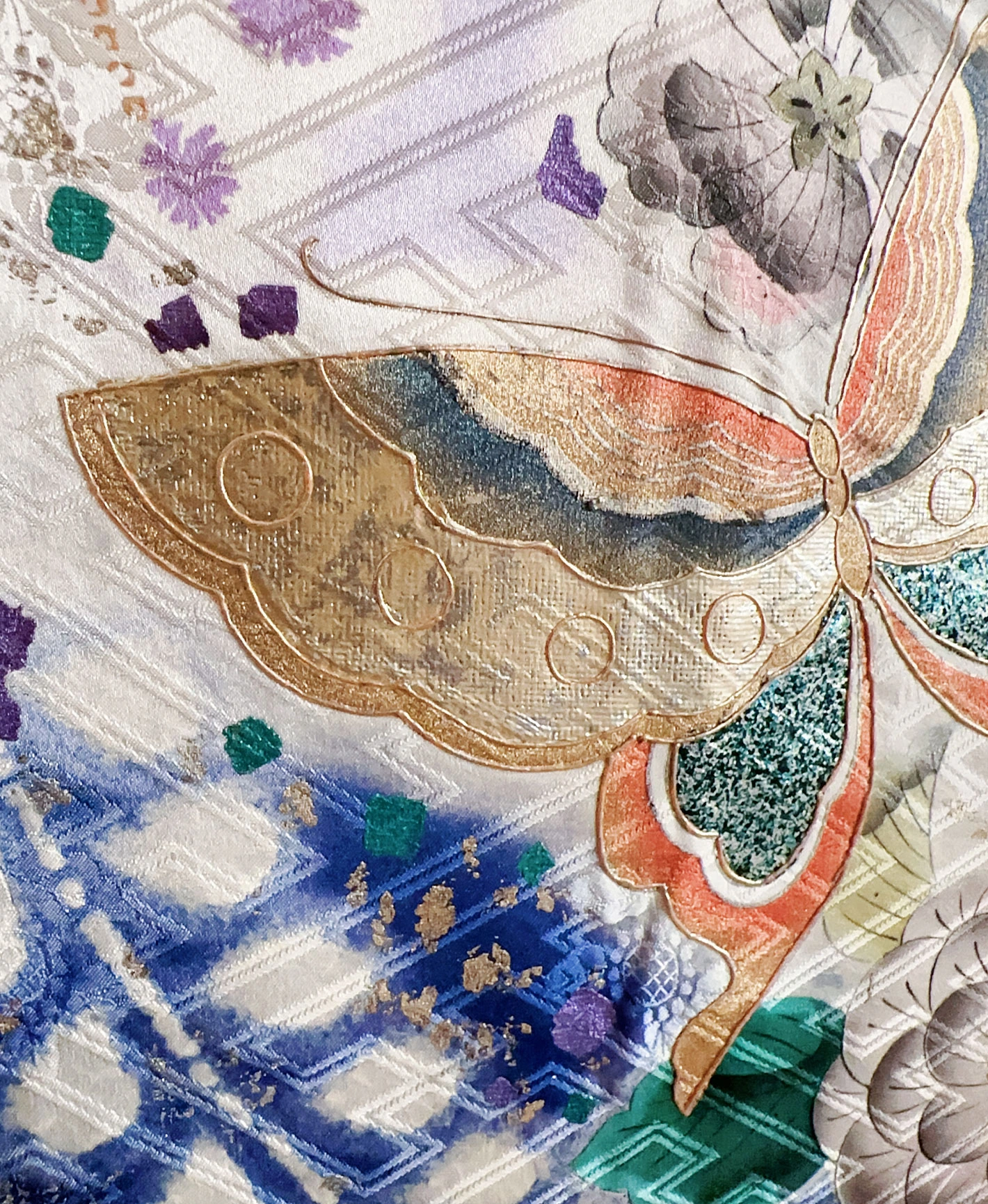 Blue Butterfly Flower Furisode - Image 8