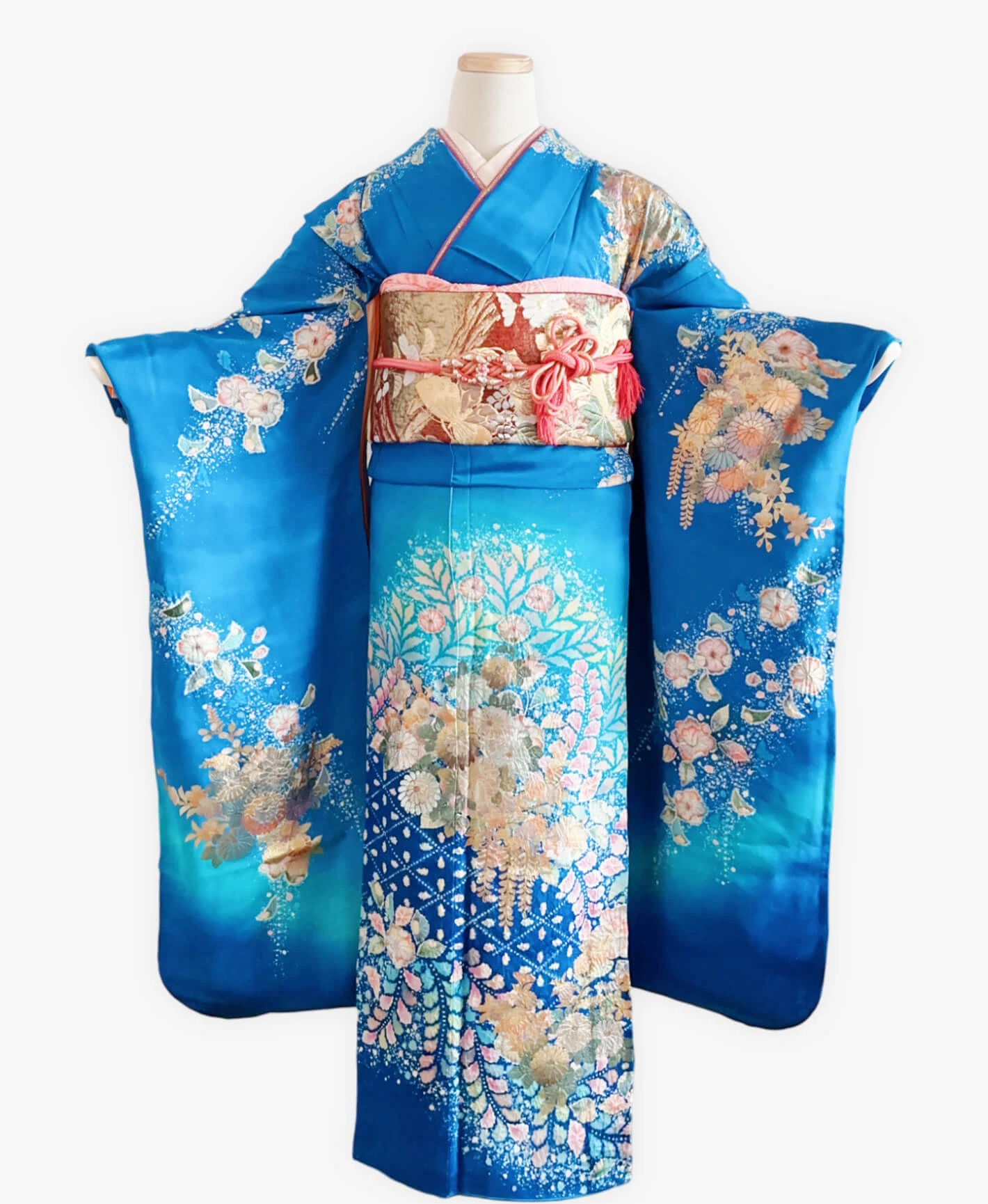 Indigo Tsujigahana Furisode - Image 1