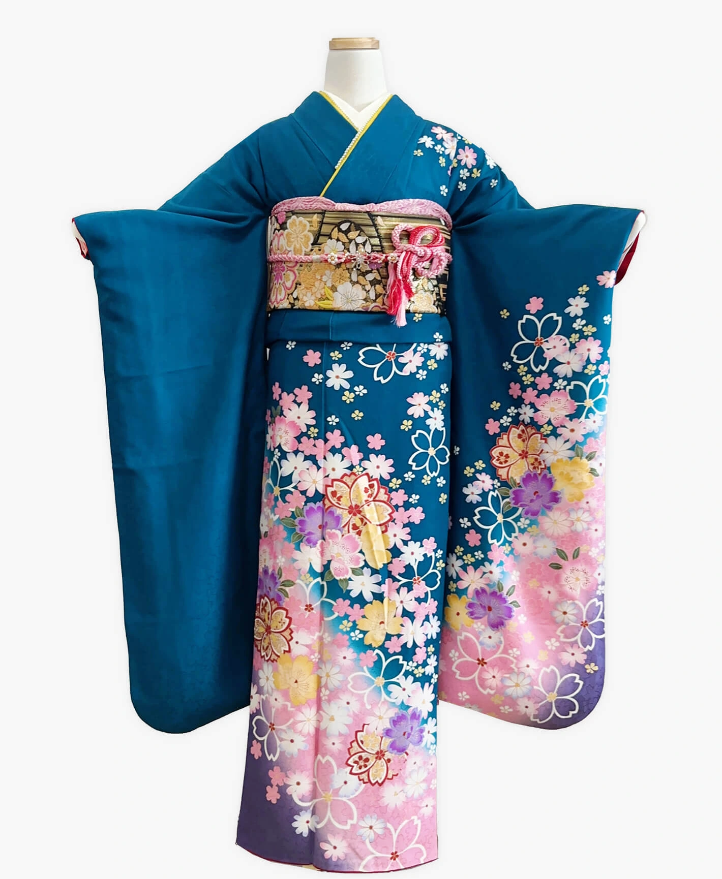 Light Blue Floral Furisode - Image 1