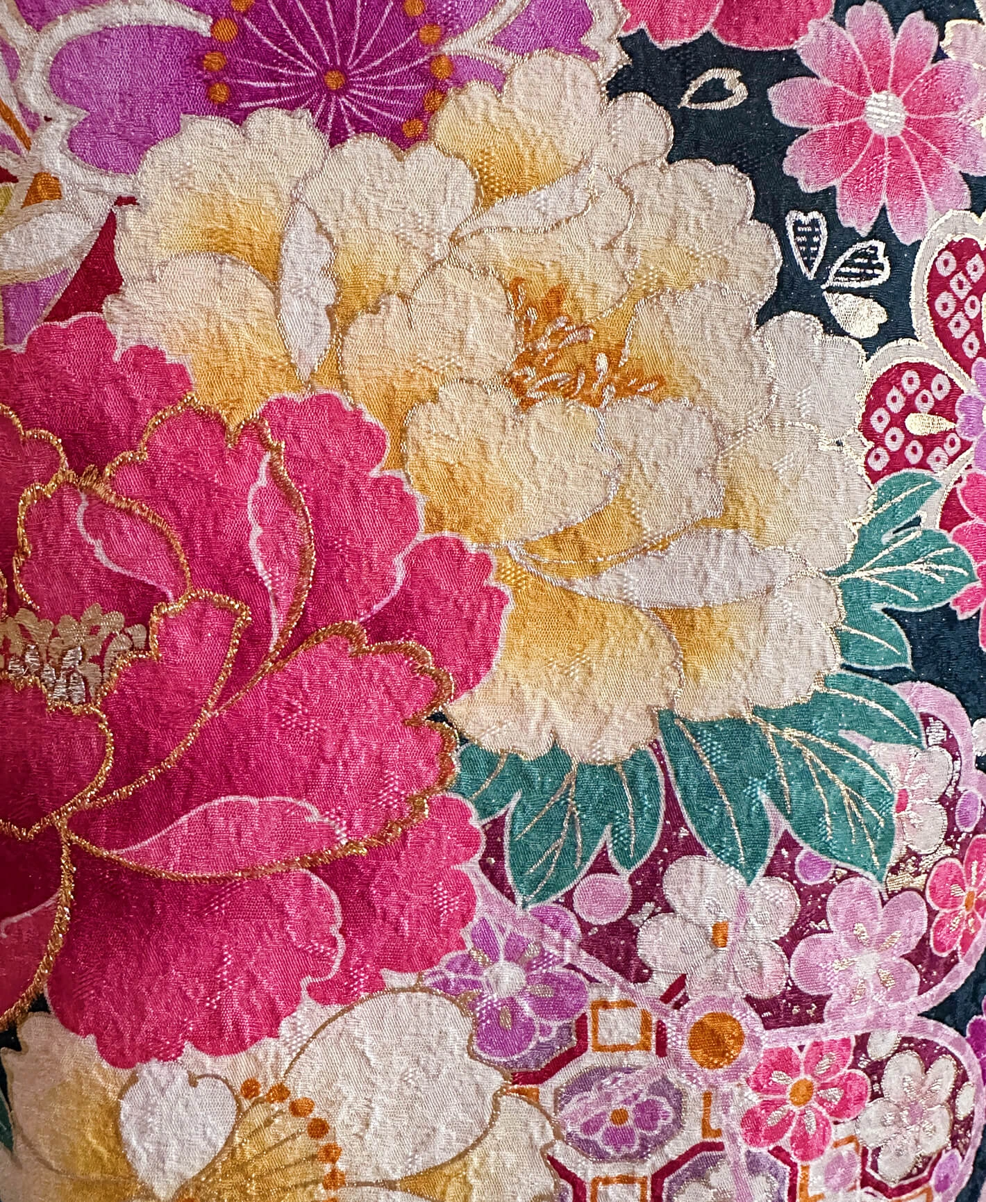 Blue Pink Floral Furisode - Image 6