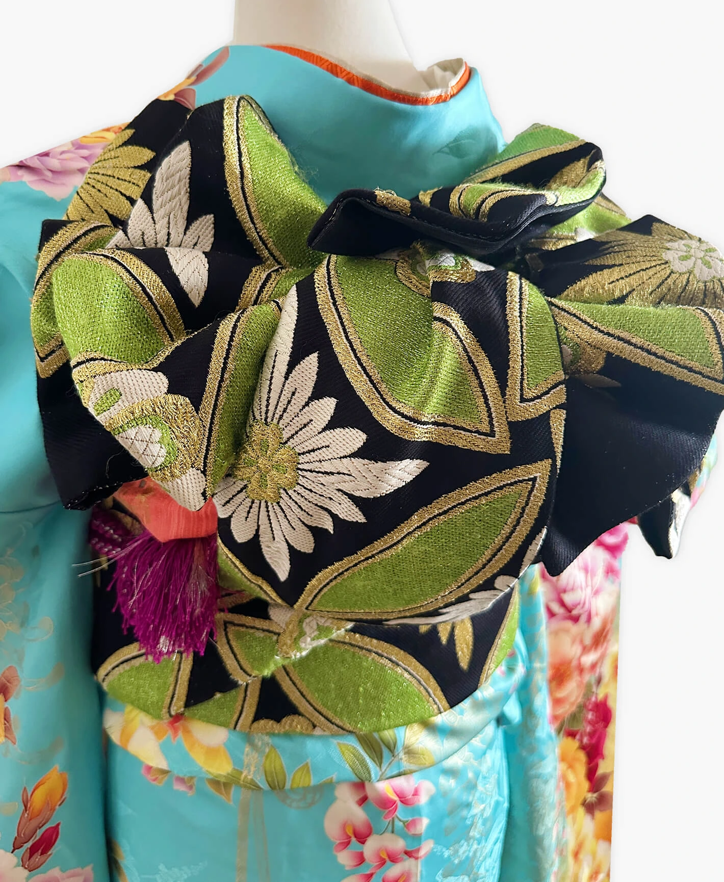 Sky Blue Floral Furisode - Image 4