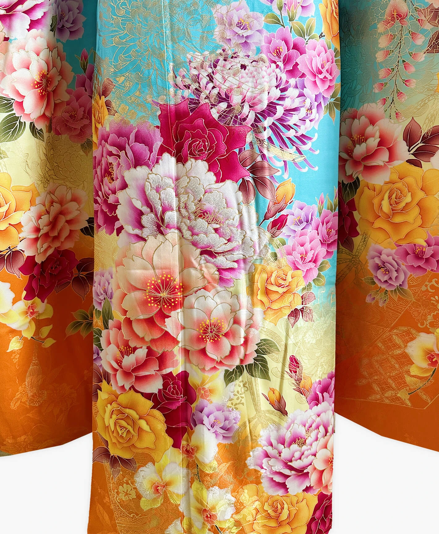 Sky Blue Floral Furisode - Image 5