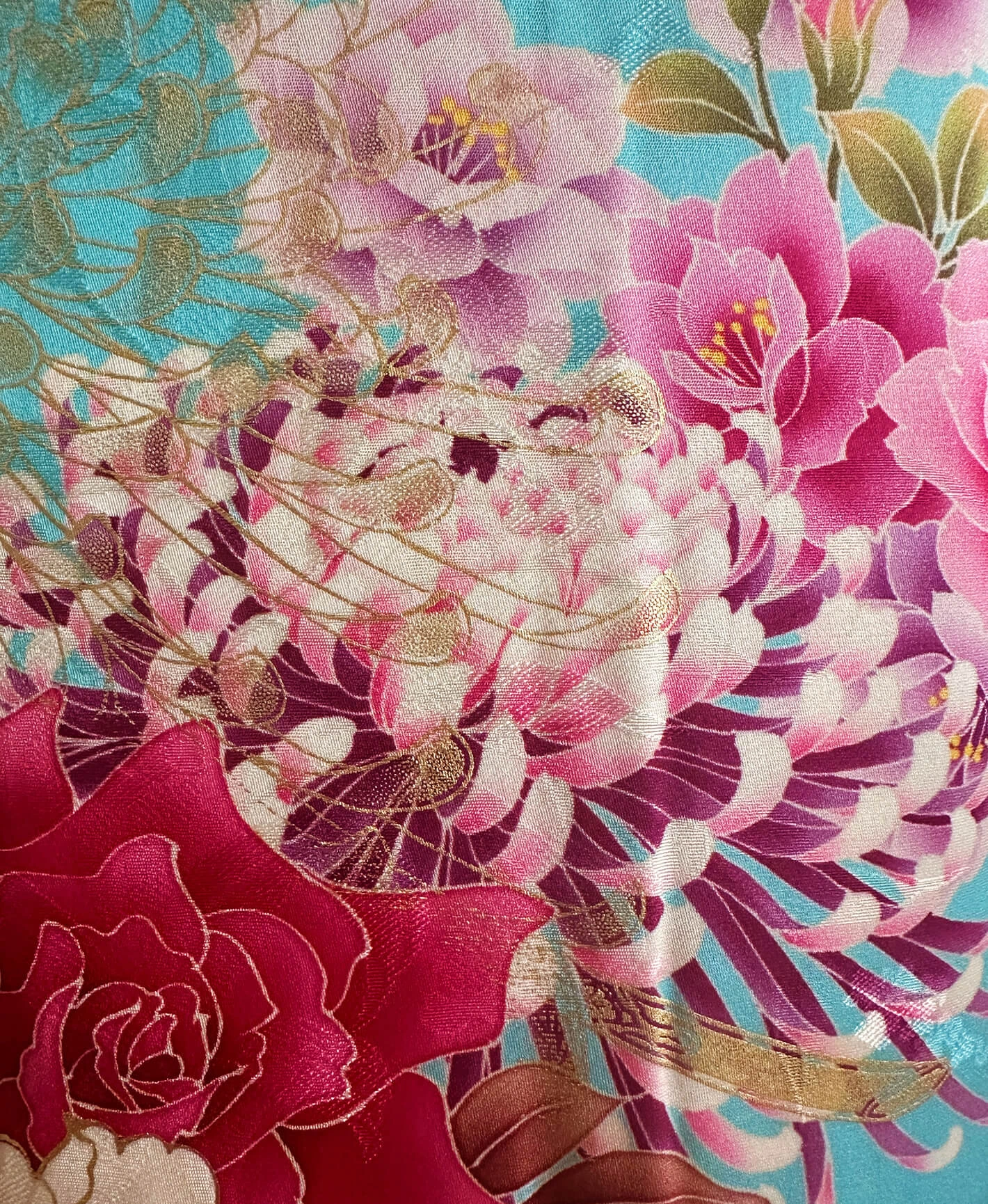 Sky Blue Floral Furisode - Image 6