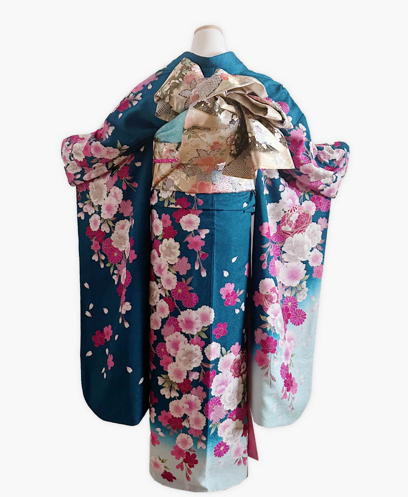 Teal Butterfly Furisode