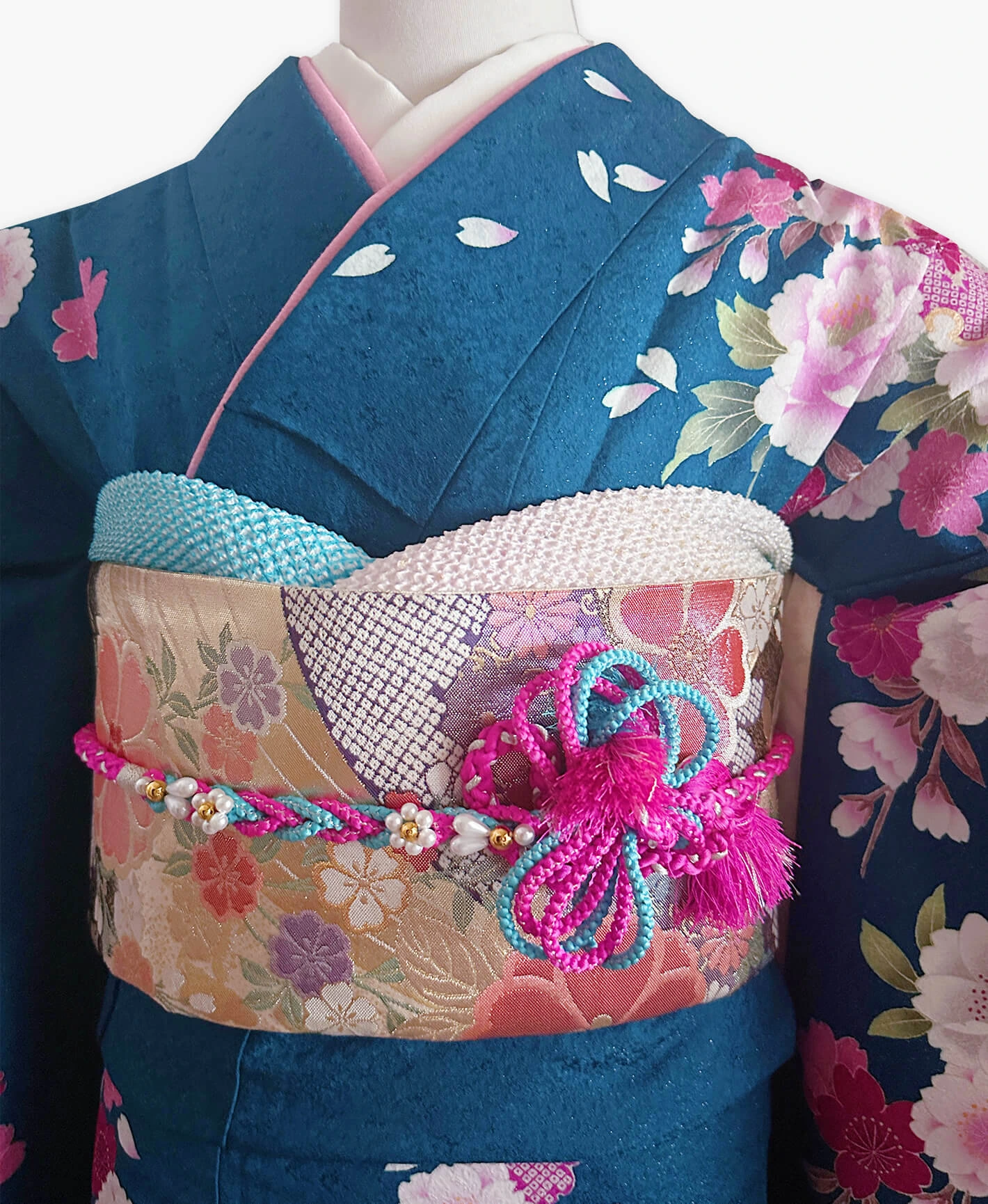 Teal Butterfly Furisode - Image 3