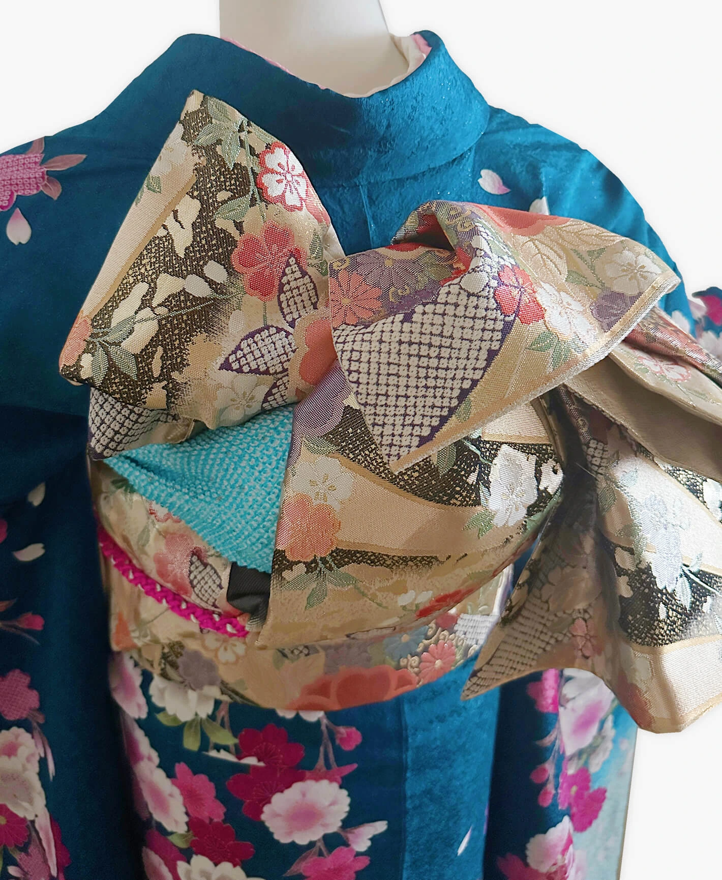 Teal Butterfly Furisode - Image 4