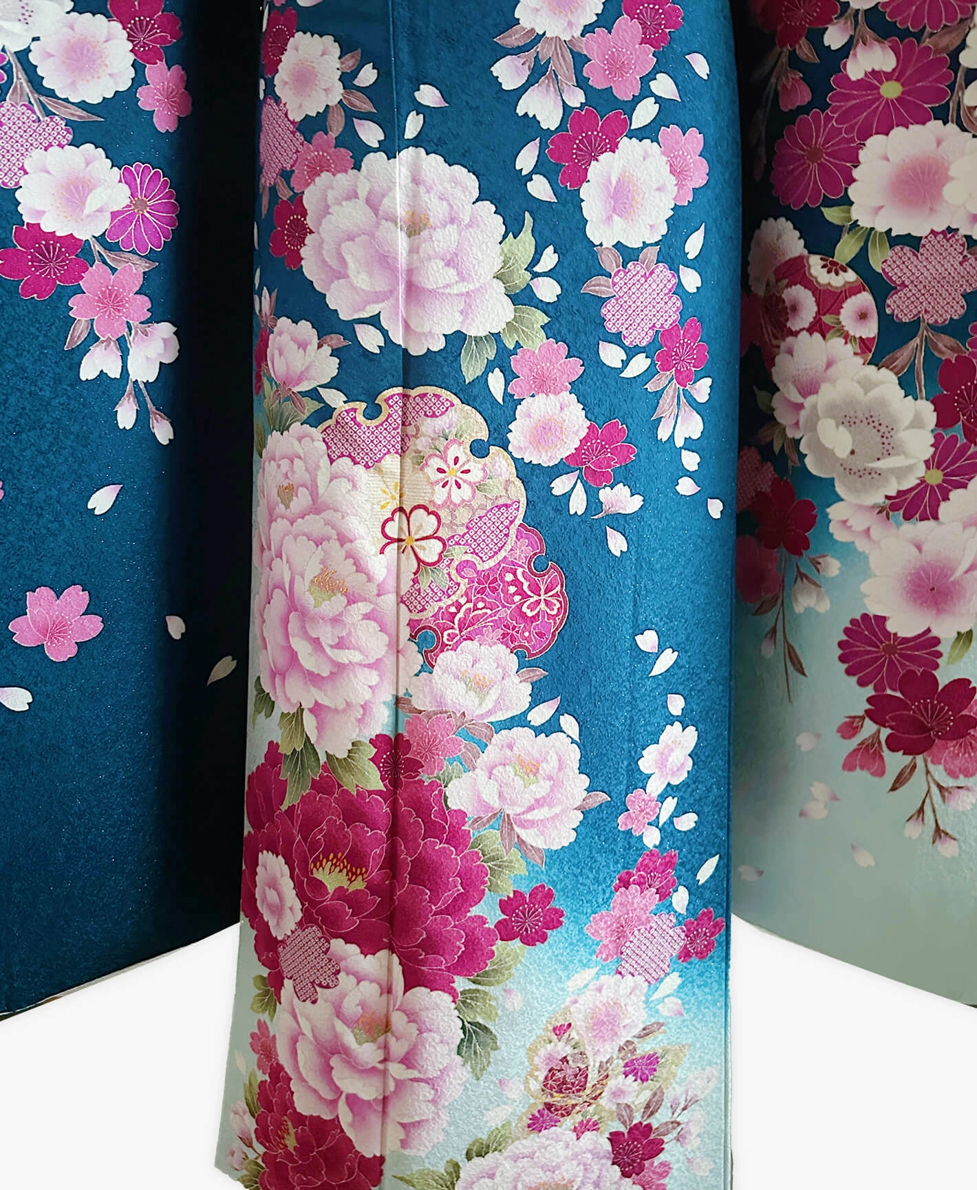 Teal Butterfly Furisode - Image 5