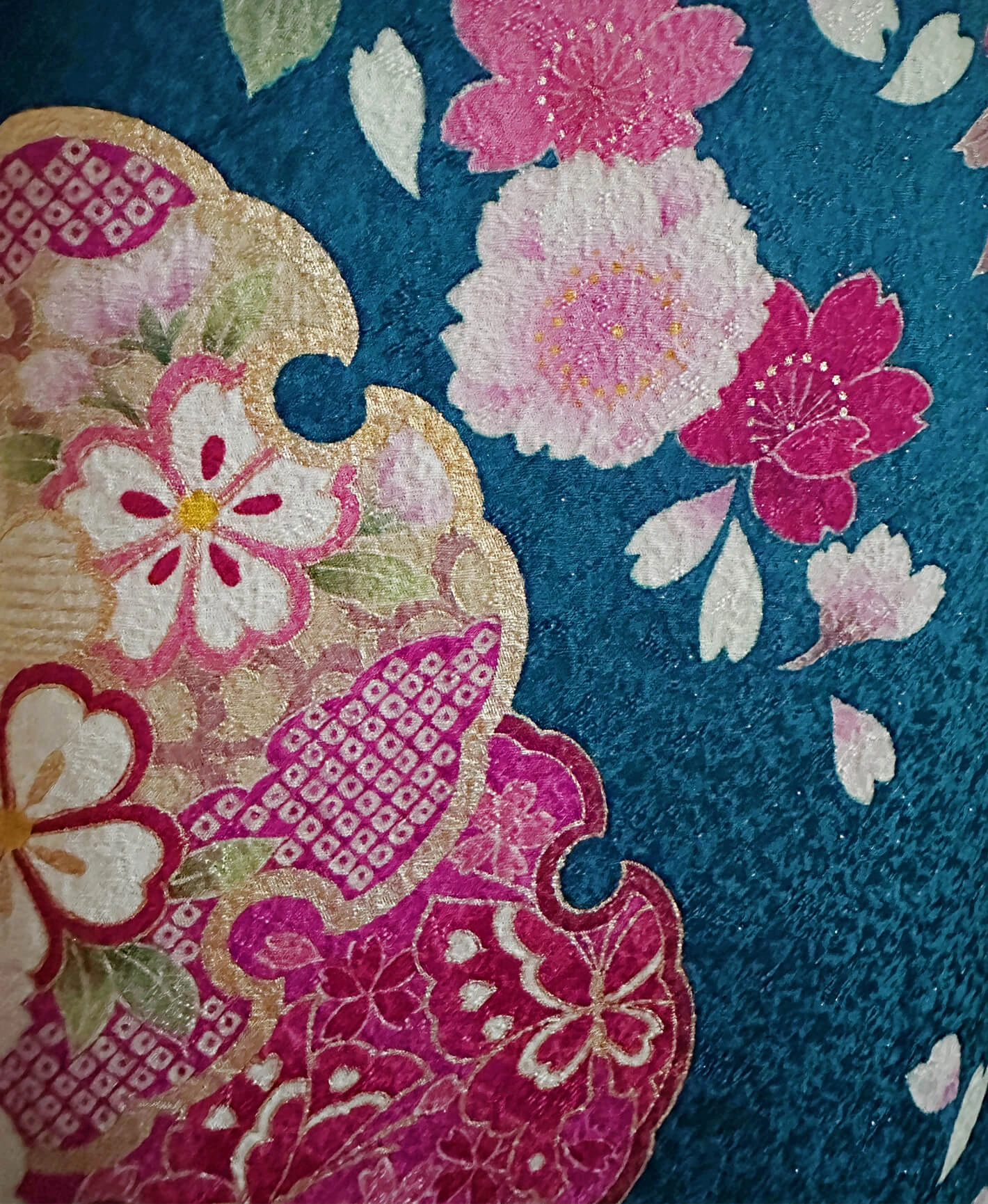 Teal Butterfly Furisode - Image 7