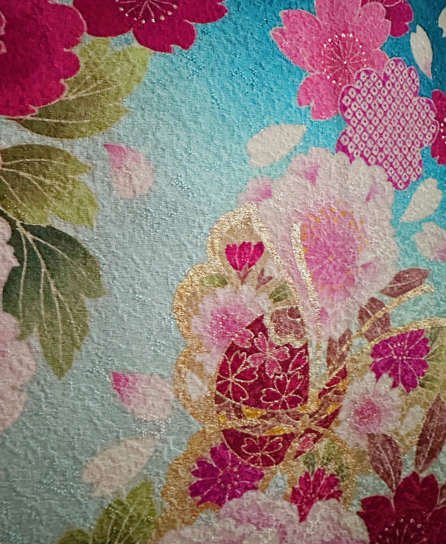 Teal Butterfly Furisode - Image 8