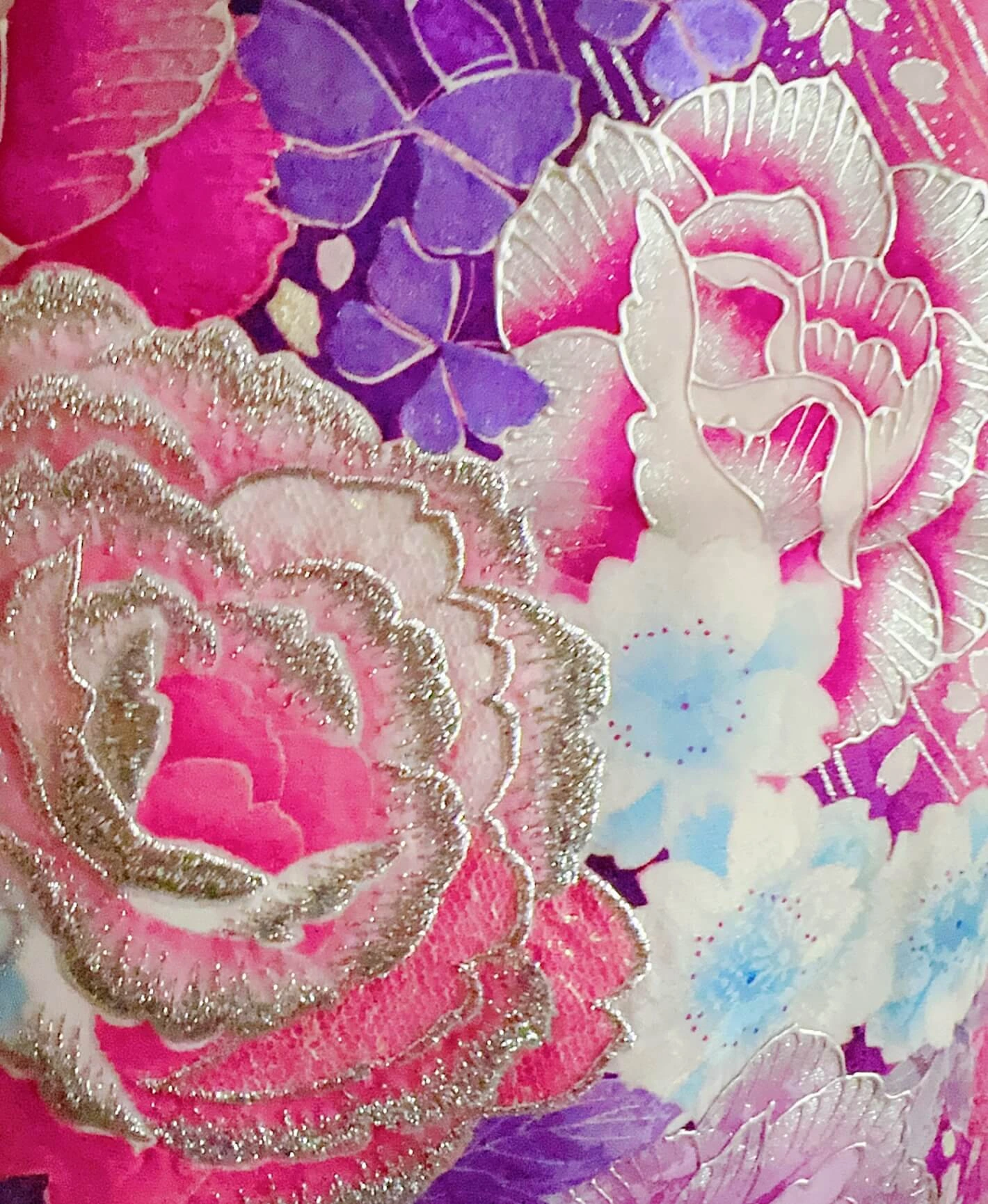 Grape Hundred Flowers Furisode - Image 6