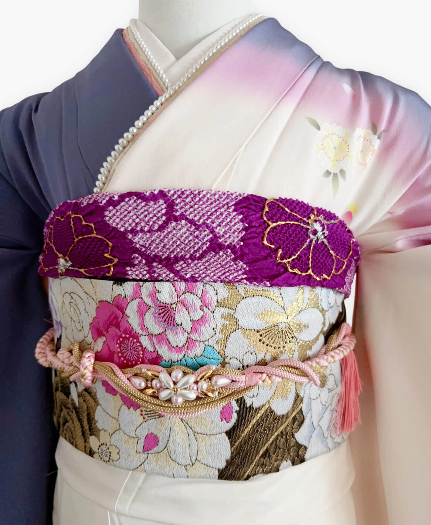 Ecru Sakura Blizzard Furisode - Image 3