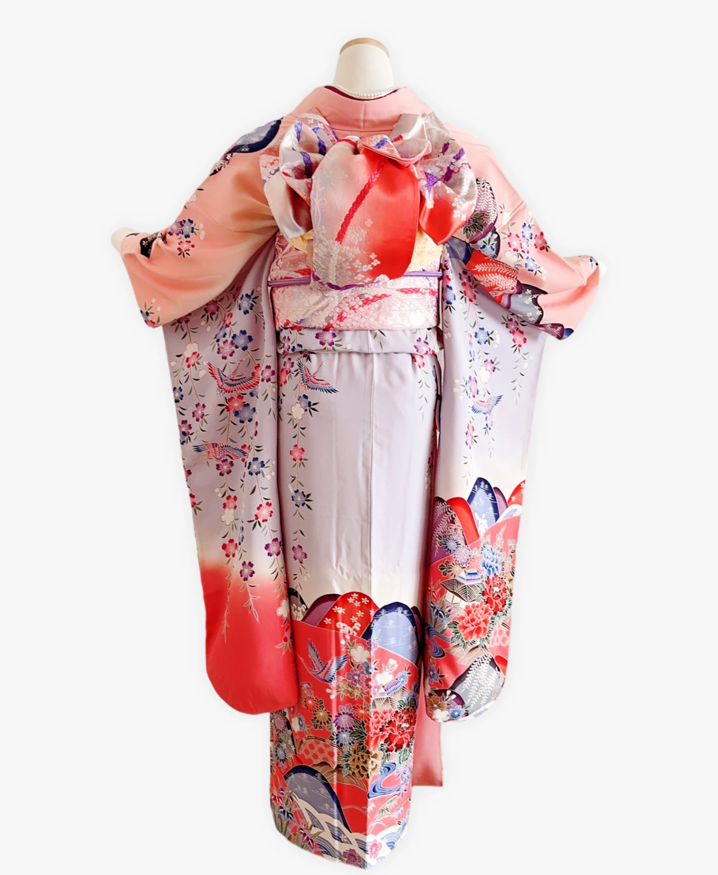 Amethyst Bird Sakura Furisode