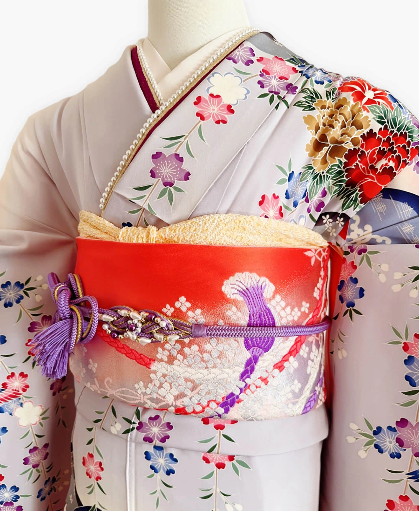 Amethyst Bird Sakura Furisode - Image 3