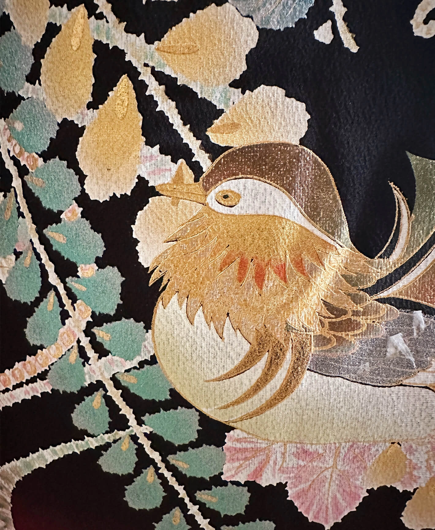 Black & Red Mandarin Duck Furisode - Image 9